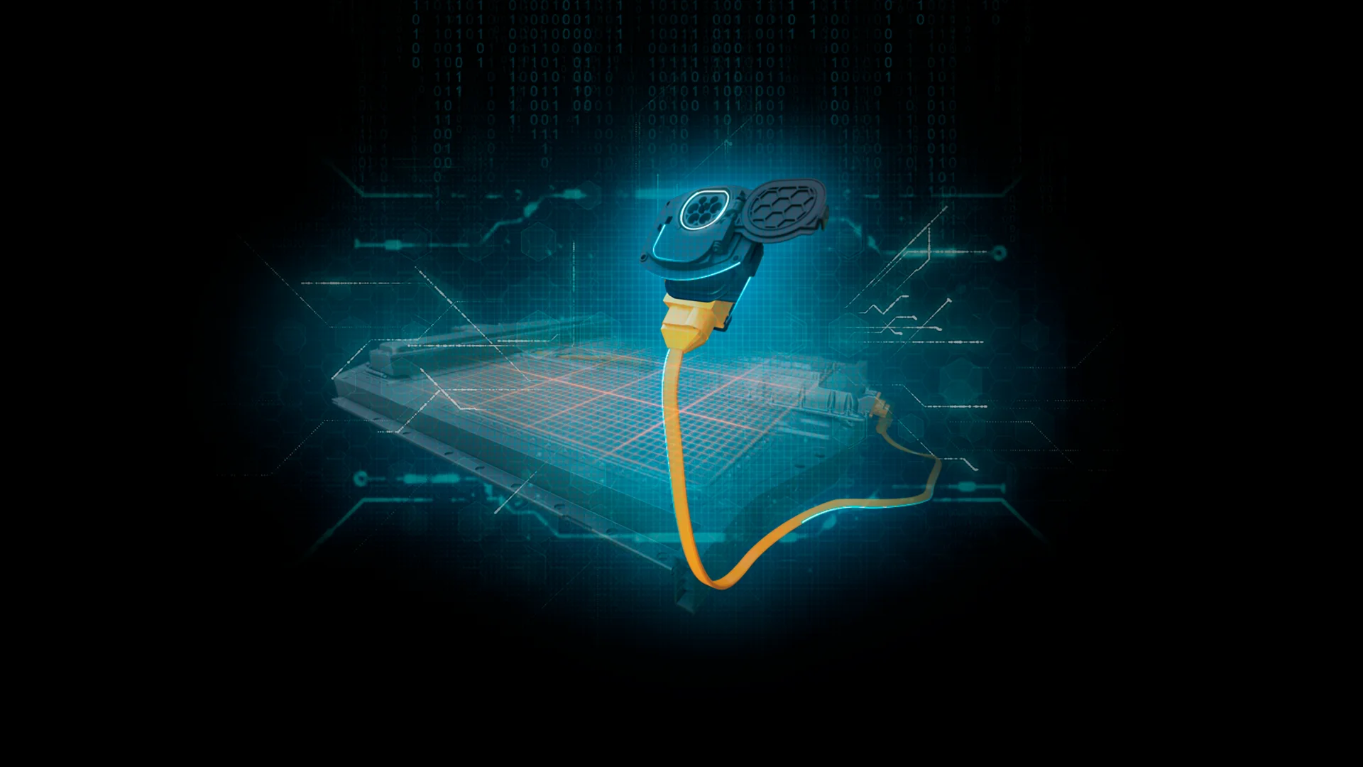 Visual für Component Systems zeigt einen Hochvoltstecker.