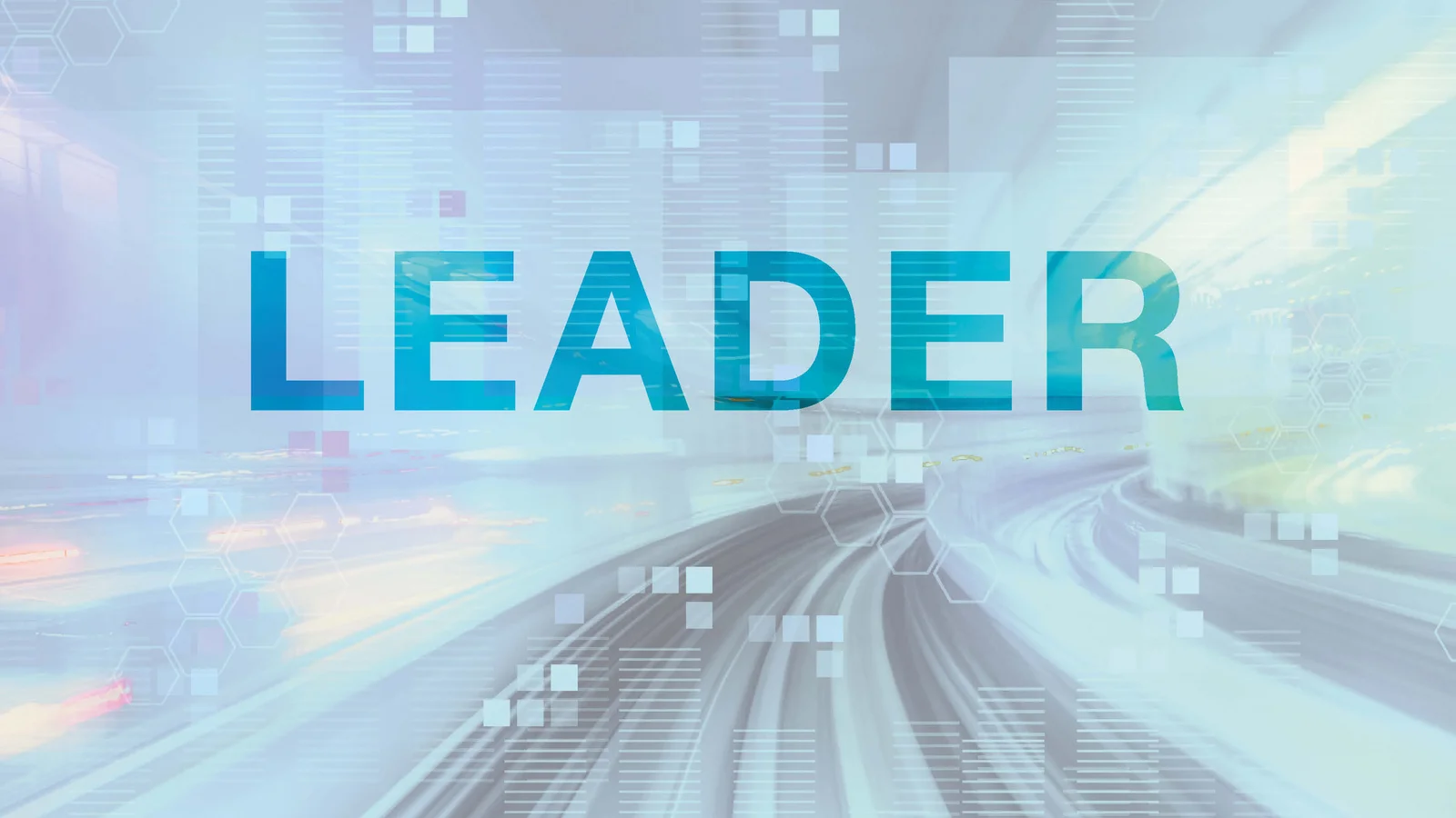 Visual mit dem Schriftzug "Leader".