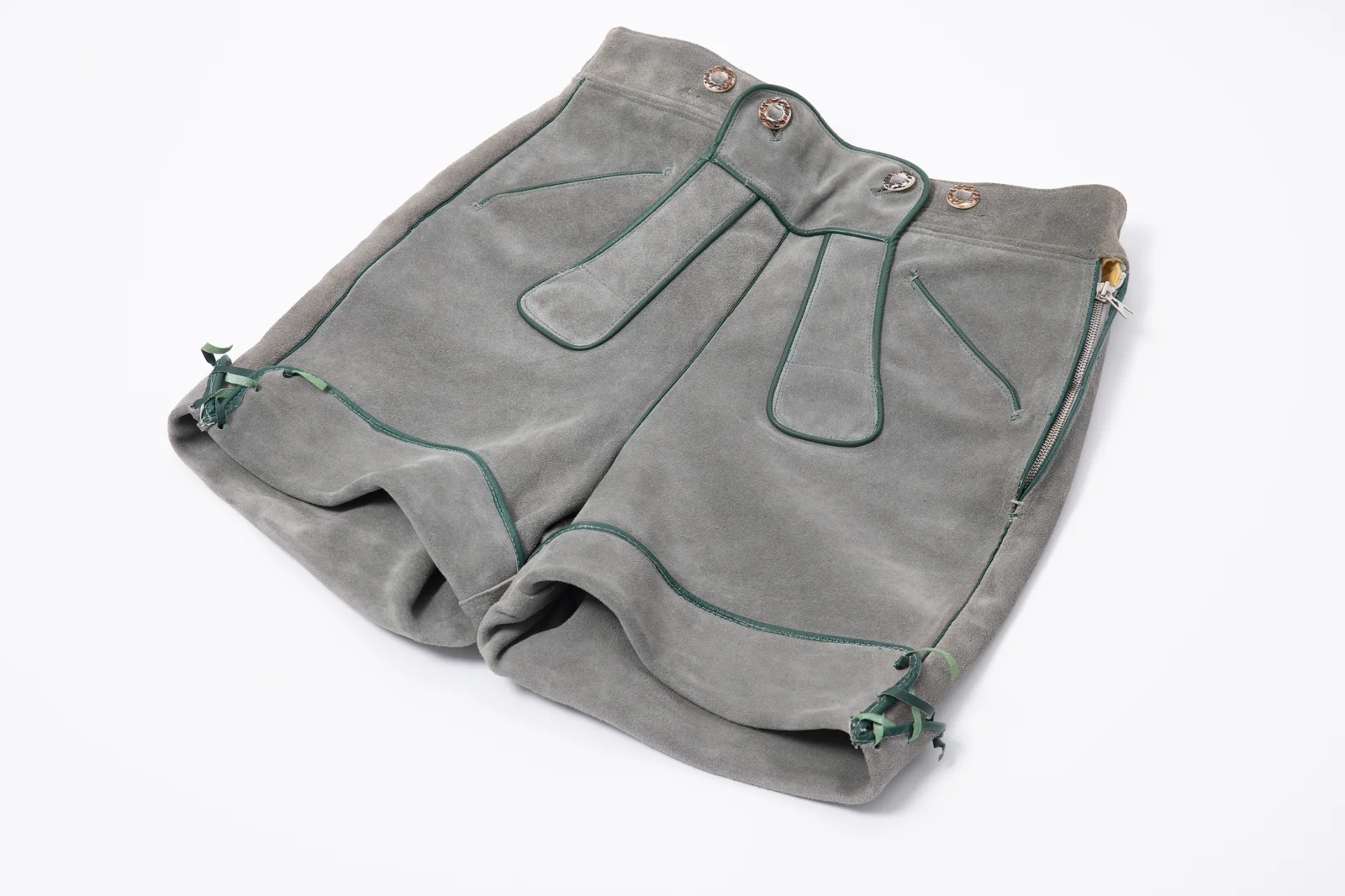 The picture shows gray leather pants.
